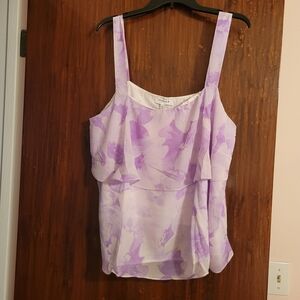Gilli Lavender Floral Layered Blouse